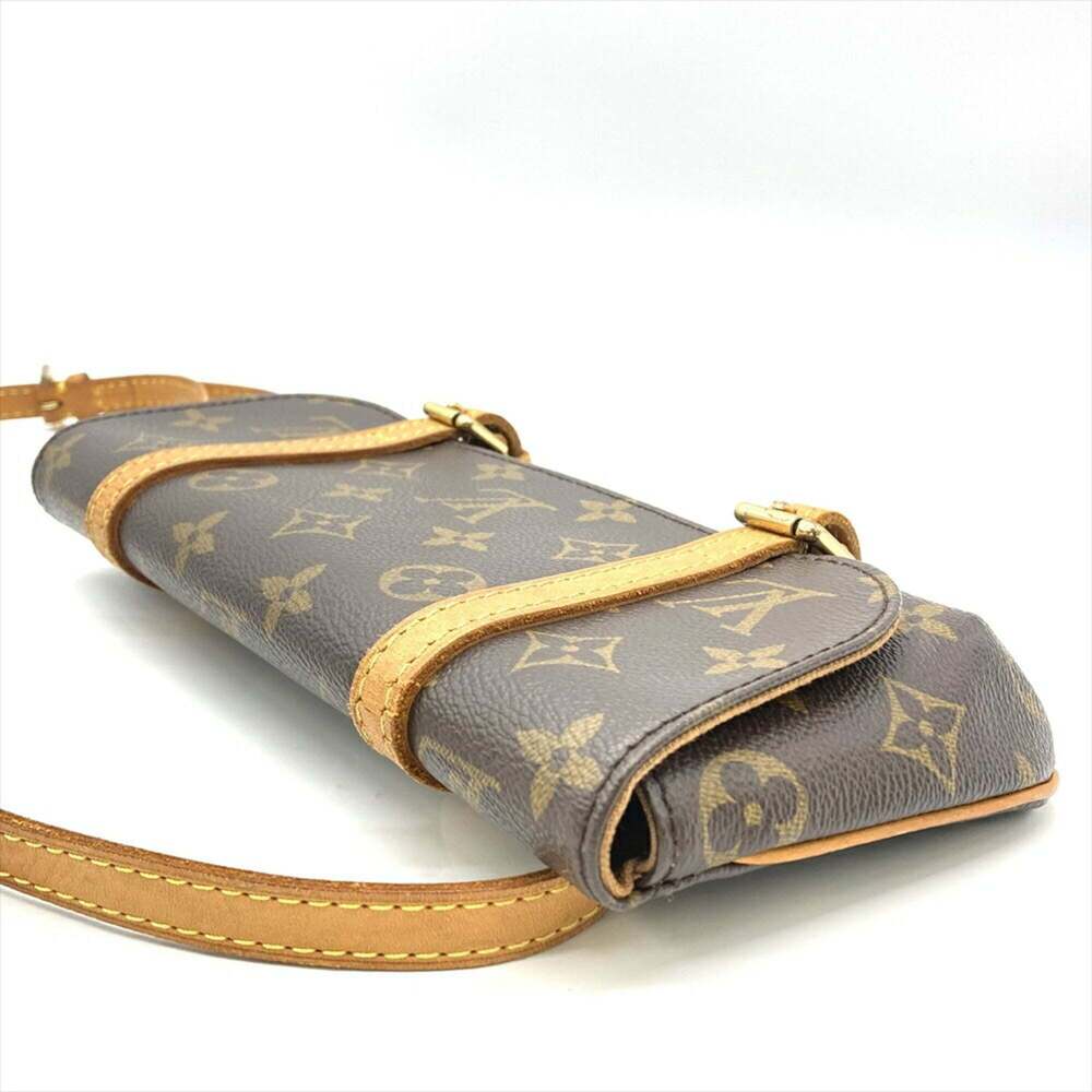 LOUIS VUITTON Authentic Brown Monogram Canvas Pochette Shoulder Bag - Picture 4 of 10